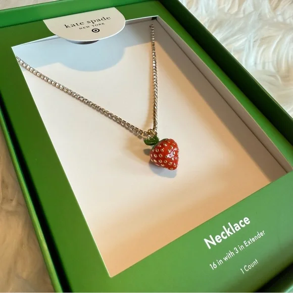 Target x Kate Spade Strawberry Necklace - Picture 7 of 8
